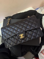 Chanel cf 25 羊皮黑金 fullset連單