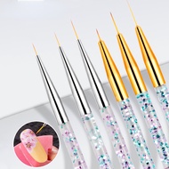 3pcs/Set Nail Art Liner Brush 3D French Stripe 11/15/7/9mm Ultra-thin Line Drawing Pen Flowers Fine Detail Drawing Manicure Tool