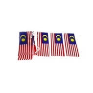 Multi Pieces Hanging Malaysia Flag 28x14cm Bunting Banner Bendera Jalur Gemilang Merdeka Decoration 