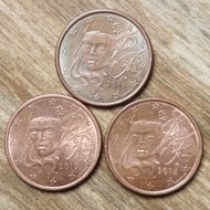 5 cent euro Perancis 3 keping koin