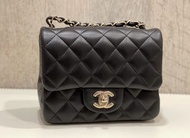 Chanel A35200 mini CF 17cm Handbag 黑金羊皮方胖子 手袋