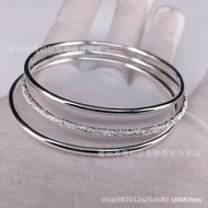 Pure Silver Bracelet S999 Frosted Fashion Jewelry Confession Three Circles Sterling Silver Hot Sale 