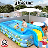 【Warranty】Kids Swimming Pool Inflatable Swimming Pool  Air Pump Family Size Swimming Kolam Mandi Bud