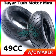 Pocket Bike Mini Motor Tyre Tube 110/50-6.5 & 90/65-6.5 Tayar Tuib Motor Mini