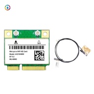 AX210HMW WiFi Card+Antenna Spare Parts WiFi 6E Mini PCI-E AX210 802.11Ax/Ac 2.4G/5G/6Ghz BT5.2 Wireless Adapter for Laptop