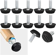 12Pcs M8 Thread Leveling Feet, Adjustable Furniture Levelers Threaded Screw Table Feet Screw in Thre