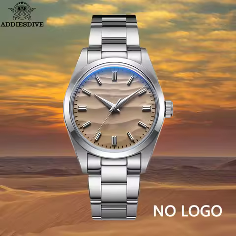 ADDIESDIVE Hot Sale AD2030 Without LOGO Watch Stainless Steel 100M Waterproof Quartz Watches 3D Sand