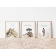 Three Sets of Bibles, Psalms 23: 4, Jeremy Books 29: 11, Psalms 91: 2, Jesus Paintings, Prints, Jesu