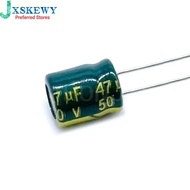 20PCS 50V47uf 6x7mm Aluminum Electrolytic Capacitor Radial 47uf50v 50v47mf 47mf50v 47MFD 50v 47uf 50