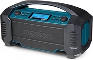 MEDION E66050 DAB+ Construction Site Radio (Integrated Battery, IP54 Protection Against Splash Water