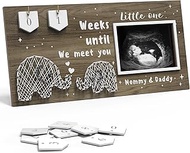 EURSET Baby Sonogram Picture Frame Countdown Weeks - Standard 4"x3" Ultrasound Photo - Pregnancy Ann
