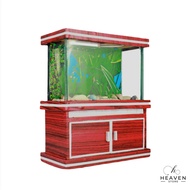 Aquarium Fullset Lemari / Buffet Lampu LED Batu Aquarium / Pasir Aquarium Background Aquarium Aqua s