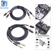 [Gazechimp] 1.5M/3M RCA to 6.35mm Audio Cable Male to Male Solid Audio Adapter Cable for Elertronic 