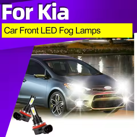 2PCS 12V 6000K H8 H11 LED Fog Lights 6000K Fog Bulb For Kia Sportage Optima Sedona Rondo Forte 5 Kou