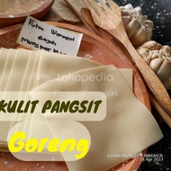kulit pangsit mentah goreng