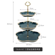 3-tier flower-shaped ceramic cake shelf, Nordic style, meaningful decor gift