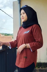 kaos tunik 7/8 kaos basic tunik kaos polos wanita tunik kaos lengan 7/8 kaos wanita polos kaos 7/8