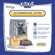 MINNO PLUS KITTEN KITTEN Granules 1.5Kg Egg Milk Flavor, With 37% Protein, DHA Supplement, Good Dige