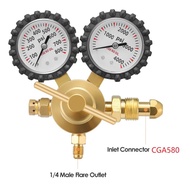 ⭐คลังสินค้าท้องถิ่น⭐เกจวัดความดันไนโตรเจน0-800เกจวัดความดันปอนด์ต่อตารางนิ้วเกจวัดความดัน CGA580 + G