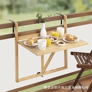 Folding Table Folding Table Solid Wood Folding Table Balcony Household Bamboo Table Balcony Balcony 