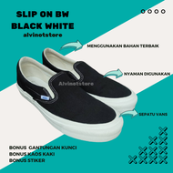 VANS PREMIUM  SEPATU PRIA SLIP ON BW BLACK WHITE WAFFLE DT BNIB COWOK KEREN BUAT GAYA TERBARU 2023