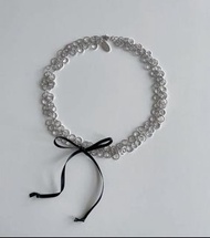 全新 NOENTRY  KELLY 蝴蝶結緞帶項鍊 (原價$1080)
