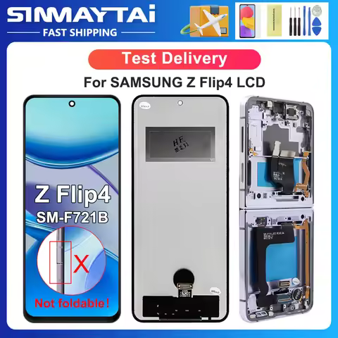 For Samsung Z Flip4 5G Tested For Z Flip 4 SM-F721B F721N F721U F7210 LCD Display Touch Screen Digit