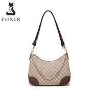 FOXER branded sling bag for women PVC leather chain bag with two shoulder straps