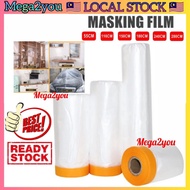 🇲🇾 Plastic Masking Film Protective Cover Funiture Wall Car Painting Plastik Perabot Cat Lantai Rumah