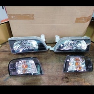 TOYOTA CORALA AE101,100 DIAMOND SMOKE HEAD LAMP AND ANGEL LAMP SET (DEPO)