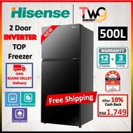 [FREE SHIPPING] Hisense 500L 2 Door Top Freezer Inverter Refrigerator Fridge Peti Sejuk 两门冰箱 RT529N4
