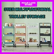 Troli 3 Tingkat Troli Dapur Serbaguna Troli Barangan Dapur Troli Office 3Tier Multifunctional Trolle