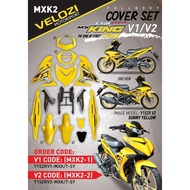 COVER SET Y15ZR V1 V2 MX KING SUNNY YELLOW TANAM COVERSET PREMIUM EDITION BODYSET Y15ZR YSUKU NEW ORIGINAL VELOZI