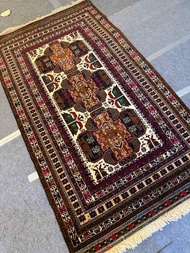 Afghan Tribal Rug 115×204 cm | Handmade 100% Wool Hand-Knotted Oriental Carpet for Living Room & Bed