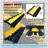 หนักยางพลาสติกชนกัน Ramp 100cm 2 ช่องเคเบิลสายไฟฟ้าเสาป้องกันหลุมร่องหนักยางพลาสติกชนกัน Ramp 100cm