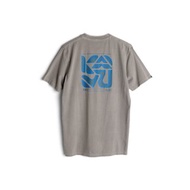 【KAVU】Cubed 厚磅水洗趣味LOGO短袖T恤 胚米灰 #8131