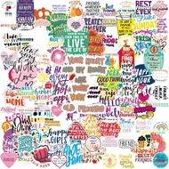 100PCS Vibrant Friendship Quotes Stickers Collection, Colorful and Inspiring Design for Everyday Use