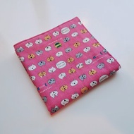 貓和鯖魚罐頭_玫瑰紅_雙面日本二重紗手帕