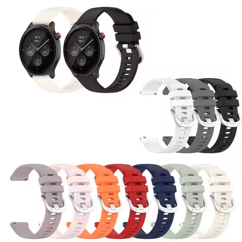 20mm 22mm Silicone Strap For Huami Amazfit GTR Mini GTR3 GTR4 Pro 42mm 47mm Bip5 GTR2 GTR GTR2E GTR 