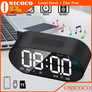 Alarm Clock Bluetooth Speaker Desktop Mirror Wireless Speaker + 🎁
