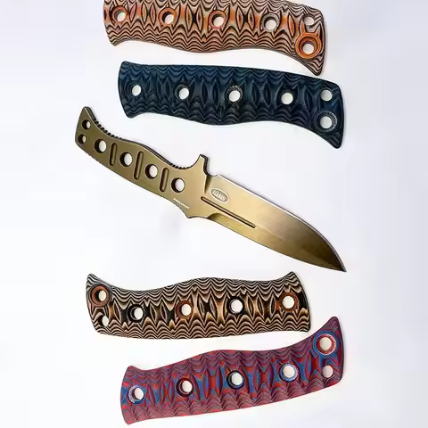 3 Colors With Screws Knife G10 Material Handle Scales for Benchmade Fixed Adamas 375 Knives Grip Acc