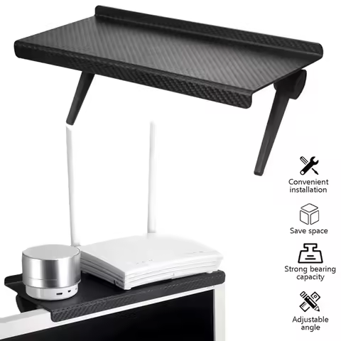 1PC Hot Selling Computer and TV Screen Storage Rack Wireless Router Set-top Box Rack No Perforated S