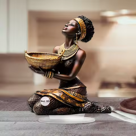 African women store and pray for 2D flat acrylic ornaments. Home Decoration Living Room Desktop Deco