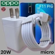 ที่ชาร์จ OPPO 20W Micro 5V-4A VOOC Fast Charge ออปโป้ F11 pro สเปคตรงรุ่น หัวชาร์จ สายชาร์จ ไมโคร ชาร์จด่วน  เร็ว ไวแท้ รับประกันสินค้า 1ปี