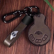 เคสกุญแจ Mini Cooper BMW R55 R56 R60 F54 F56 F60 JCW หนังวัวสไตล์ย้อนยุค ปกป้องกุญแจรถ ตกแต่งภายในรถ