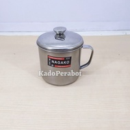 mug stainles nagako 555 - mug ful stainless - cuntang stainless - 12cm