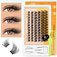 GROINNEYA False Eyelash 3D Natural Fluffy Thick Lash Clusters Individual Lashes Set DIY Mix Eyelash 