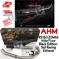 RS150/RS150R AHM Standard Racing Exhaust 32MM Max Flow Black Edition Racing Std Open Exhaust Muffler