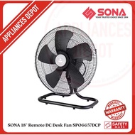 SONA 18" Remote DC Desk Fan (DC Motor) SPO6657DCP | SPO 6657DCP (1 Year Warranty)