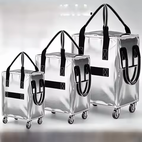 Hulken Large Capacity Shopping Bag with Wheels Stackable Foldable Quiet Wheels Small Size Carry-On V